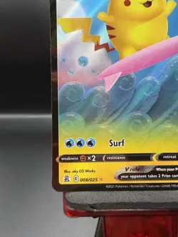 Surfing Pikachu V - Foil Celebrations 8 NM Pokemon - Image 3