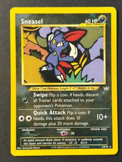 Sneasel 24/64 Neo Revelation - rare - WOTC - Pokemon Card LP - - Image 1