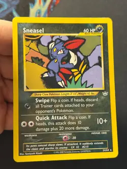 Sneasel 24/64 Neo Revelation - rare - WOTC - Pokemon Card LP - - Image 4