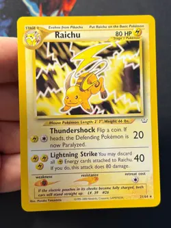 Raichu 21/64 Neo Revelation - rare - WOTC - Pokemon Card B LP - - Image 5