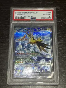 PSA 10 Zapdos EX 204/165 Pokemon 151 Sv2a - Image 2