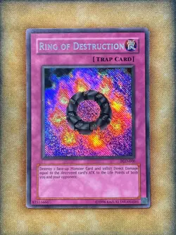 Yugioh Ring of Destruction PGD-000 Secret Rare REVERSE FOIL MISPRINT ERROR LP - Image 1