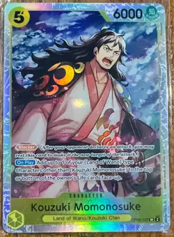 One Piece Kouzuki Momonosuke OP06-107 SR Super Rare Foil Wano - Image 1
