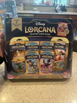 Disney Lorcana Into the Inklands Starter Deck Box, Booster Packs, Promo Card - Image 1