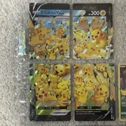 Pokemon Pikachu V-Union Jumbo Oversized Trading Card Plus Celebrations Cards - Image 2