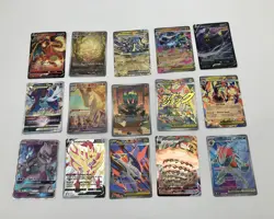 Pokemon TCG 15 Mix Card Lot Of GX, EX, V, V Star, Full Art, VMax + (2 Japanese) - Image 1
