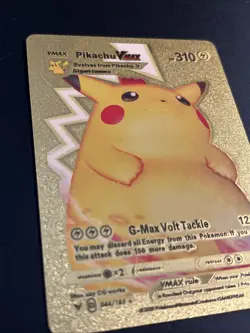 Pokemon Card Pikachu Vmax Gold Pokemon Gold Metal Card - METAL CARD TCG - Image 2