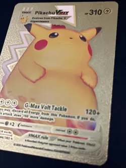 Pokemon Card Pikachu Vmax Gold Pokemon Gold Metal Card - METAL CARD TCG - Image 3