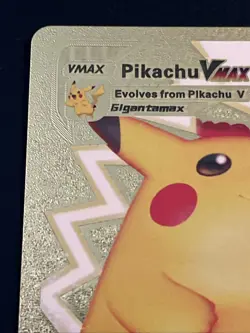 Pokemon Card Pikachu Vmax Gold Pokemon Gold Metal Card - METAL CARD TCG - Image 4