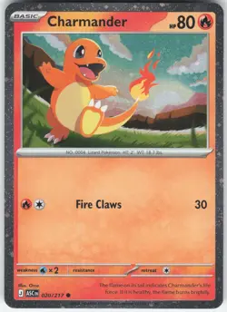 CHARMANDER (COSMOS HOLO) 020/217 HOLO MISCELLANEOUS CARDS & PRODUCTS POKEMON NM - Image 1