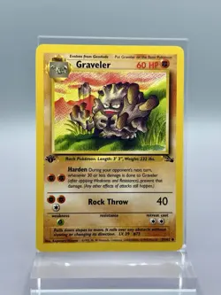 Graveler 1st Edition 37/62 Fossil LP - Pokemon TCG Card Uncommon - Image 1