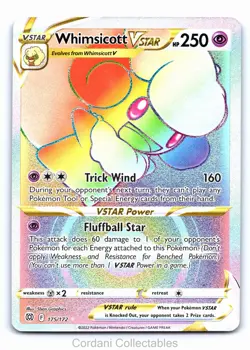 Whimsicott VSTAR 175/172 - Brilliant Stars - Pokemon Card - Near Mint - Image 1