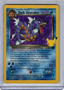 Pokemon TCG Dark Gyarados Holo Card 8/82 - Image 1