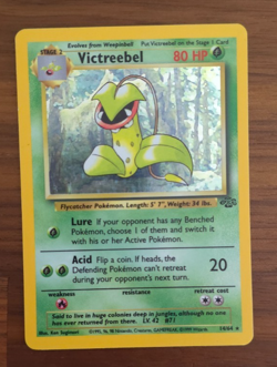 Pokemon Victreebel Jungle Holo Rare 14/64 80 English Pokemon TCG Card 1999 - Image 2