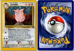 Vintage Pokemon Card - Clefable Jungle 1/64 1999 Rare Holo Unlimited MP - Image 3