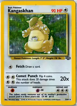 Vintage Pokemon Card - Kangaskhan Jungle 5/64 1999 Rare Holo Unlimited HP - Image 1