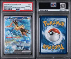 Pokemon TCG Zapdos Scarlet & Violet 151 Sir Holo Card 202/165 PSA 10 Gem Mint - Image 3