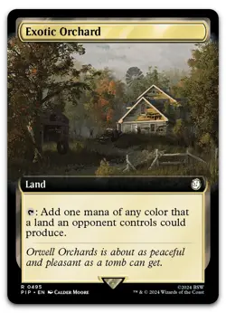 Exotic Orchard (Extended Art) #495 (LP) Fallout PIP Magic MTG - Image 1