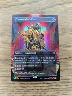 Commander's Plate Pizza Promo Foil NM MTG Teenage Mutant Ninja Turtles - Image 1