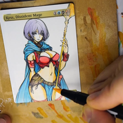 KESS, Dissident Mage - MTG *Altered Hand Colored Original Art Anime - 103025 - Image 2