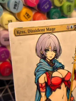KESS, Dissident Mage - MTG *Altered Hand Colored Original Art Anime - 103025 - Image 4
