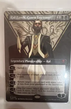 Ral Zarek, Guest Lecturer (Borderless) MTG Secrets of Strixhaven Mythic Regular - Image 1