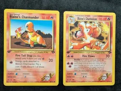 Pokemon TCG 1st Edition Gym Challenge Blaine's Charmander & Charmeleon NM! - Image 1