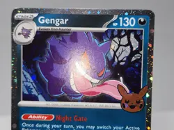 Pokemon Gengar 057/091 Paldean Fates Trick or Trade Cosmos Holo - Image 3