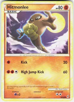 Hitmonlee 58/95 Common Call of Legends Pokemon LP - Image 1