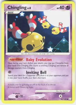 Chingling 42/123 Uncommon Mysterious Treasures Pokemon LP - Image 1