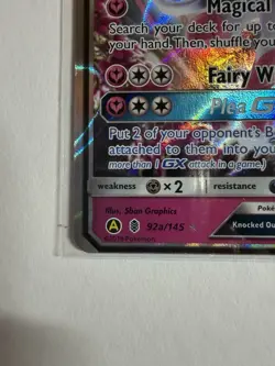 Pokemon - Sylveon GX Alternate Art Holo 092A/145 (2018) (Small MISCUT on Front) - Image 5