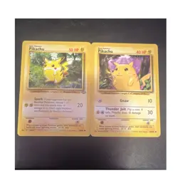 Pokemon TCG Pikachu 58/102 Base Set yellow cheeks & 60/64 Jungle Lot of 2 - Image 1