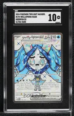 Wellspring Mask Ogerpon ex Ultra Rare Pokemon Twilight Masquerade TWM SGC 10 GEM - Image 2