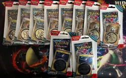 Pokemon 2024 Twilight Masquerade Checklane Blister Lot Of 9 - Image 1