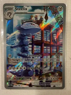 Pokemon TCG Paradox Rift Steelix Illustration Rare 208/182 - Image 1