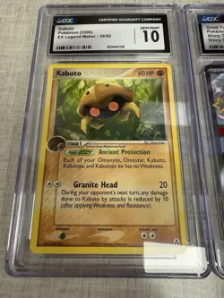 Pokemon Graded CGC Lot Kabuto Shieldon Arbok Great Tusk Graded 9 & 10 - Image 2