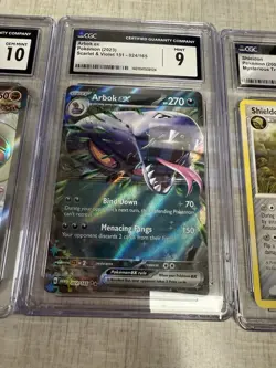 Pokemon Graded CGC Lot Kabuto Shieldon Arbok Great Tusk Graded 9 & 10 - Image 4