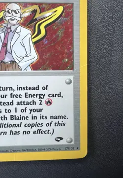 💎 1st Edition Blaine 17/132 (Holofoil) Gym Challenge Vintage Pokemon WoTC 💎 - Image 5