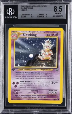 2000 POKEMON NEO GENESIS 1ST EDITION HOLO R #14/111 SLOWKING BGS 8.5 - Image 1