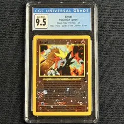 Pokemon Entei Black Star Promo #34 Reverse Holo CGC 9.5 Blue Label Swirl 🌀 - Image 1