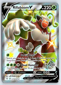 RILLABOOM V SV105 SHINING FATES SHINY VAULT POKEMON NM - Image 1