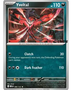 Yveltal (EB Games) 088/132 - Rare (IN PLASTIC) TCG Pokemon - Image 1