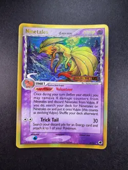 2006 Pokemon Ninetales 8/101 EX Dragon Frontiers Reverse Holo w/ Printing Error - Image 1