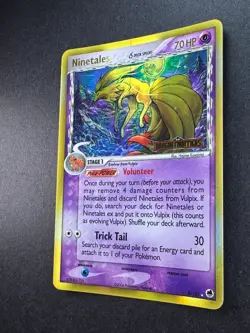 2006 Pokemon Ninetales 8/101 EX Dragon Frontiers Reverse Holo w/ Printing Error - Image 2