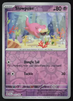 Pokemon Slowpoke 057/142 SV07: Stellar Crown Reverse Holo Pack Fresh - NM - Image 1