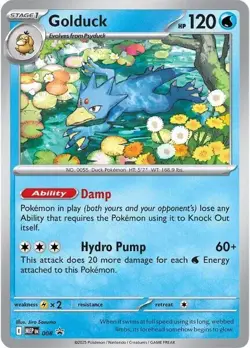 Golduck 008 Holo Promo Pokemon ME: Mega Evolution Promo NM - Image 1
