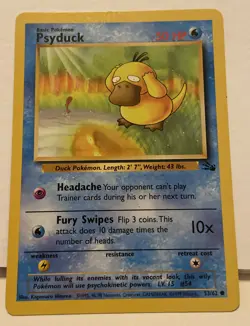 Pokemon Psyduck 53/62 - Fossil set common - NM/M - Image 1