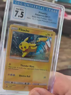 pikachu pokemon 2017 black star promos sm81 holo slg super premium collection... - Image 1