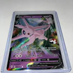 ESPEON V POKEMON HOLO PRIZE PACK TOURNAMENT STAMP 64/203 NM 2021 - Image 1