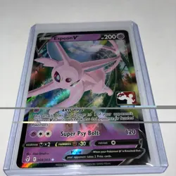 ESPEON V POKEMON HOLO PRIZE PACK TOURNAMENT STAMP 64/203 NM 2021 - Image 2